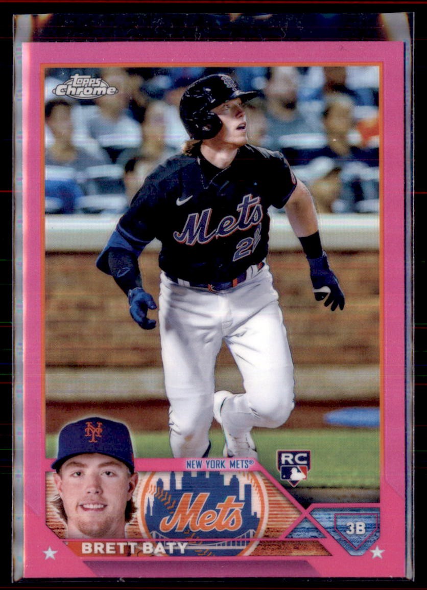 2023 Topps Chrome Pink Refractor Brett Baty New York Mets #204 RC
