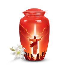 Jesus Urn for Ashes Religious Memorial Keepsake Funeral Urn Personalize
