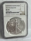 2013-W Burnished American Silver Eagle NGC MS70 Brown Label #038