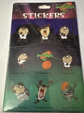 1996 Space Jam Warner Bros Stickers 4 Sheets New Taz, Tasmanian Devil Basketball