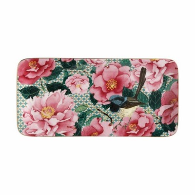 Maxwell & Williams TC Silk Road Platte Servierplatte Servierteller Aqua 25x12 cm