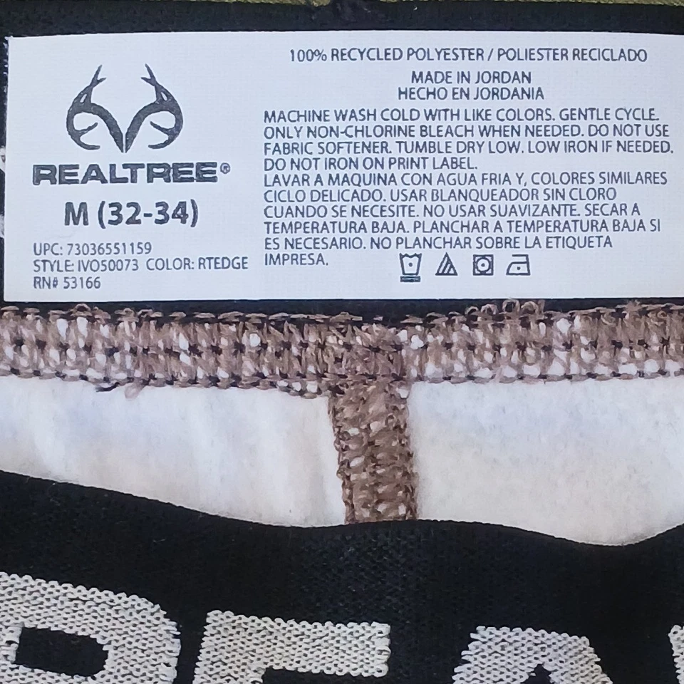Realtree Baselayer Thermal Bottom Mens Camouflage Sz M 32-34 - Image 3 of 3