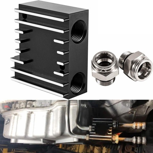 Thermal Bypass Transmission Cooler Aluminum Alloy Black Car Accessories - Picture 6 of 12
