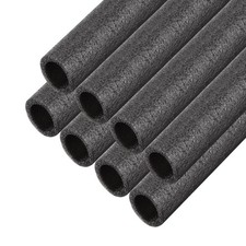 Foam Tube 1.64 ft Length 0.98in ID 1.37in OD Hollow Polyethylene Black 8pcs