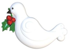 Religious Memorail Dove Personalized Christmas Tree Ornament