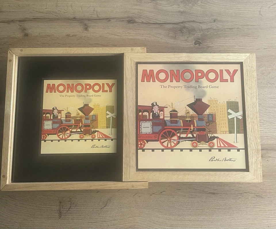 Monopoly Nostalgia Wooden Box Edition Board Game Parker - 2003 - Image 2 of 4