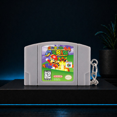 Super Mario 64 N64 Mini Cartridge Schlüsselanhänger | Retro Gamer Geschenk