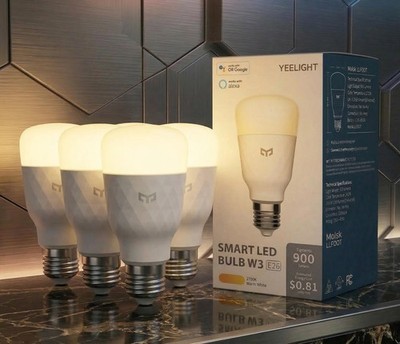 YEELIGHT Smart Light Bulbs, Warm White Dimmable LED Light Bulb 60W Equivalent...