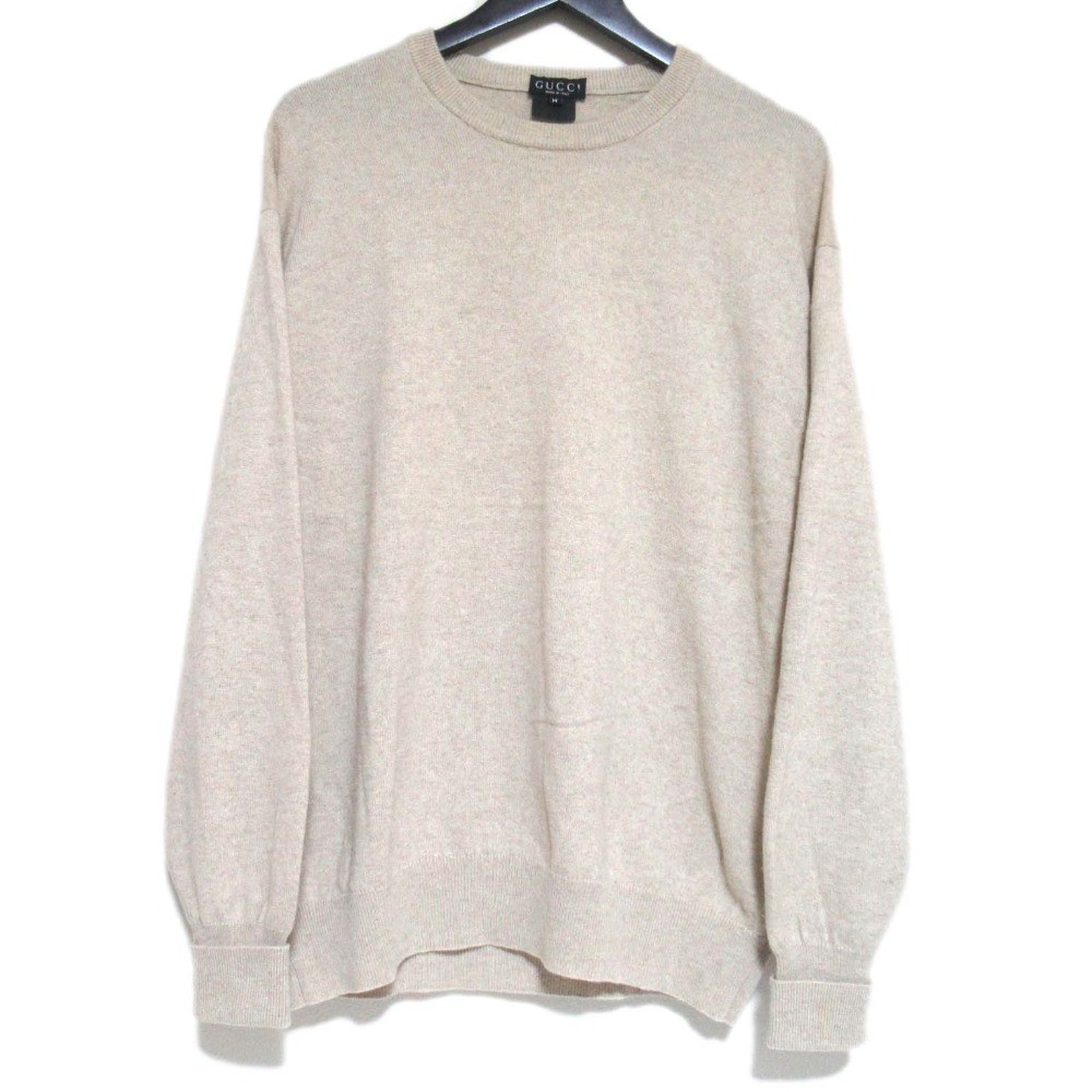 GUCCI Tom Ford-era long-sleeved knit sweater, size M, beige mens