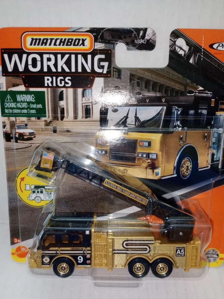 Matchbox plataformas de trabajo Pierce Quantum escalera aérea y camión de bomberos Pierce Velocity Foto 2 de 4