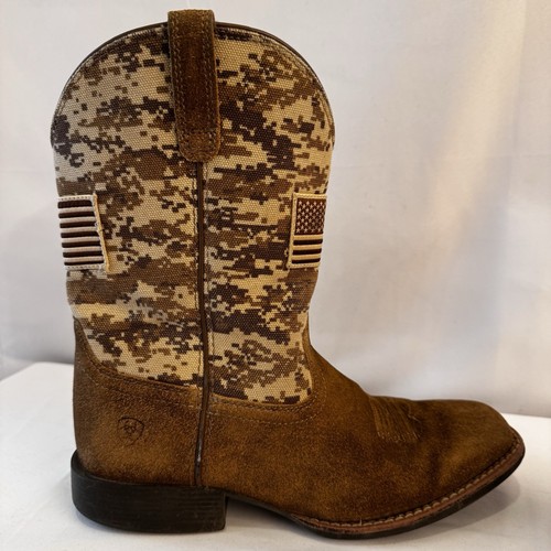 Ariat Sport Patriot Western Boot Antique Mocha/Sand Camo size 4.5D - Picture 5 of 9