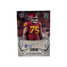 2021 Leaf Draft - Autographs Alijah Vera-Tucker #BA-AVT (AU, RC)