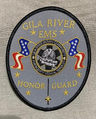 ARIZONA-LARGE- RARE- GILA RIVER TRIBE- EMS- HONOR GUARD-GREAT PATCH