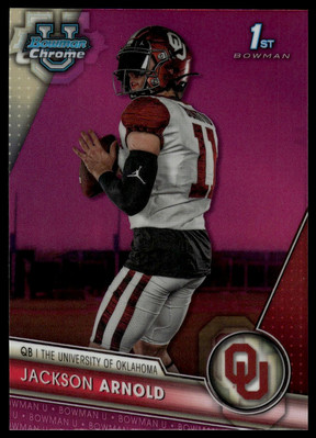 2023 Bowman University Chrome #102 Jackson Arnold Pink Refractor