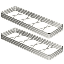 2 Pcs Gianna Metal Raised Garden Bed, 12x4x1f...