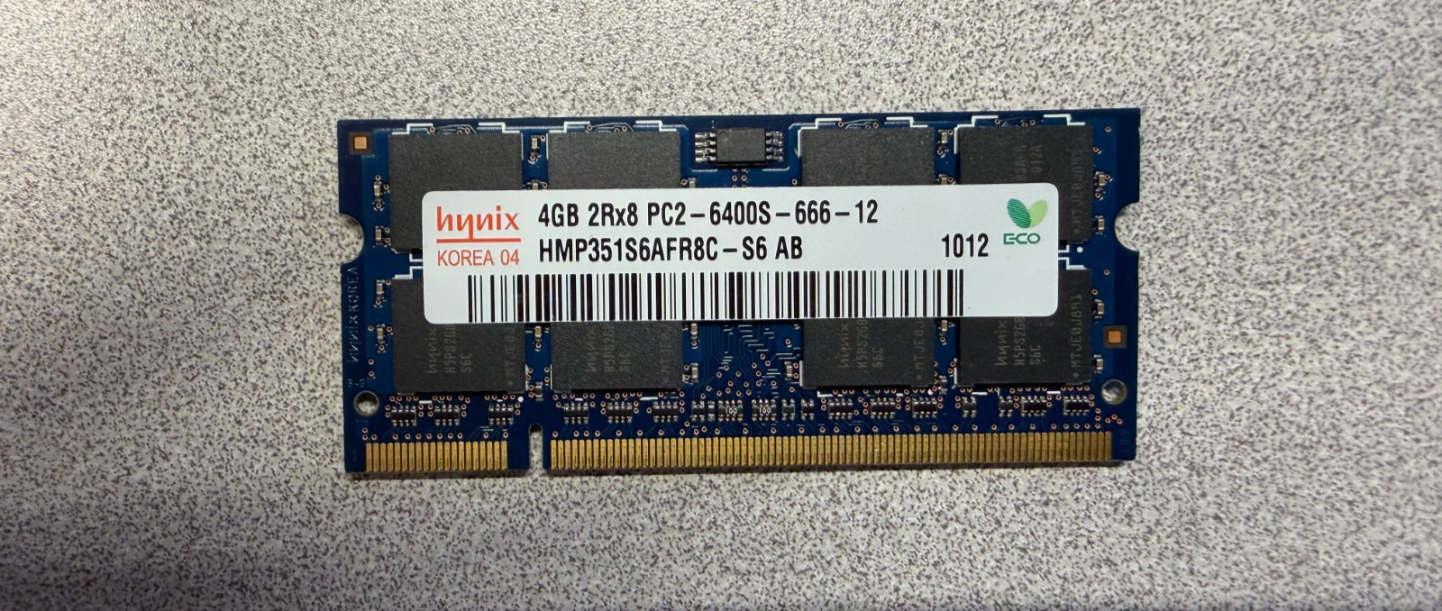 Hynix PC2-6400S 4GB 1X4GB DDR2 800MHz Memory SODIMM HMP351S6