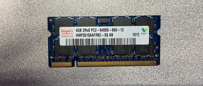 Hynix PC2-6400S 4GB 1X4GB DDR2 800MHz Memory SODIMM HMP351S6AFR8C-S6