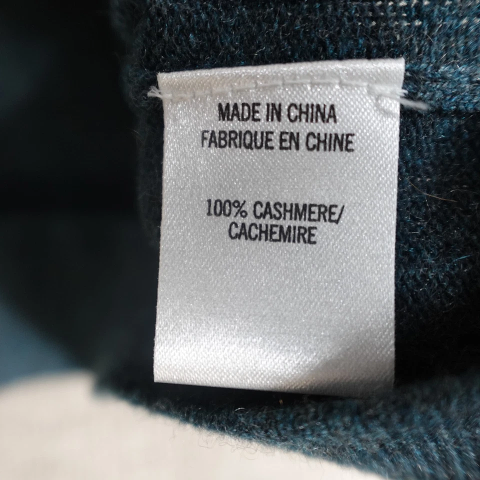 Vestido para mujer Theory mediano azul verde liso 100 % cachemir suéter manga larga Foto 3 de 4