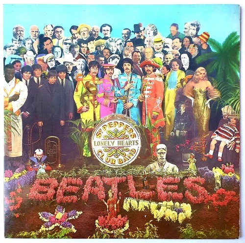 THE BEATLES "SGT.PEPPER" PARLOPHONE PCS 7027 2 BOXED LOGO REISSUE + INSERT