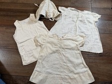 Antique Childs 1920s Lot Collection Baby Clothing Bonnet Original