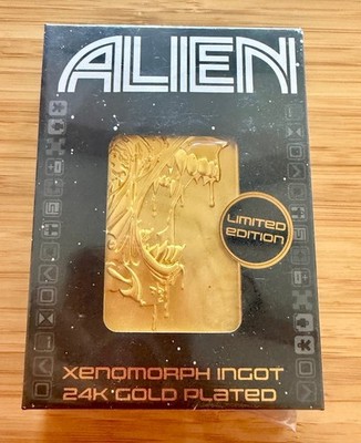 Alien 24k Gold Plated Xenomorph Limited Edition Ingot 1979 Worldwide W. Stand