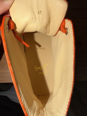 Christian Louboutin Orange Suede Spiked Men's Sneakers Size 42 | eBay