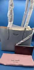 Kate Spade Large Horizon Blue Leather Tote Bag