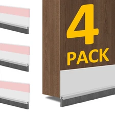 4PCS 39.4 Under Door Draft Stopper Brush Seal | Self-Adhesive Noise  Air Blocker