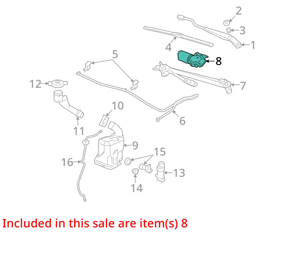 挡风玻璃刮水电机适用于 09-12 MALIBU 2697732 — 第 3/4 张图片