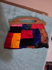 Vintage 1970's Velvet Patchwork Handbag