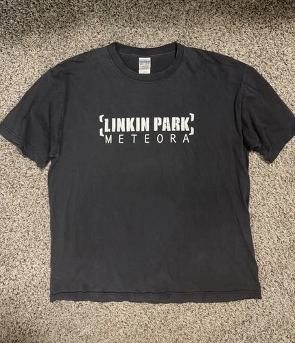 Y2K Mens XL Faded Meteora Tour Linkin Park Band 2000s vintage concert t-shirt, vintage, size XL, single stitch, B+ condition