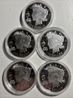 .999 Silver Cook Island 1/2 Oz Commemorative Silver Coin Lot x5 +/- 2.5 Oz .999