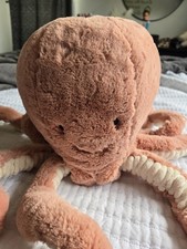JELLYCAT London ODELL Octopus LARGE Stuffed Plush Pink Blush Retired