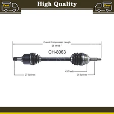 For 1999-2003 Mitsubishi Galant 2000-2005 Eclipse 2.4L Front Left CV Axle Shaft