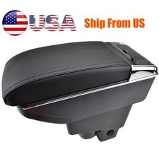For 2002-2008 Honda Fitjazz Leather Central Console Armrest Storage Compartment