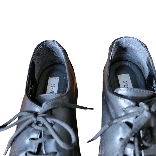 Steve Madden Size 6.5 M Women's Black Platform Leather Upper Shoes Lace Up. - Picture 9 of 15