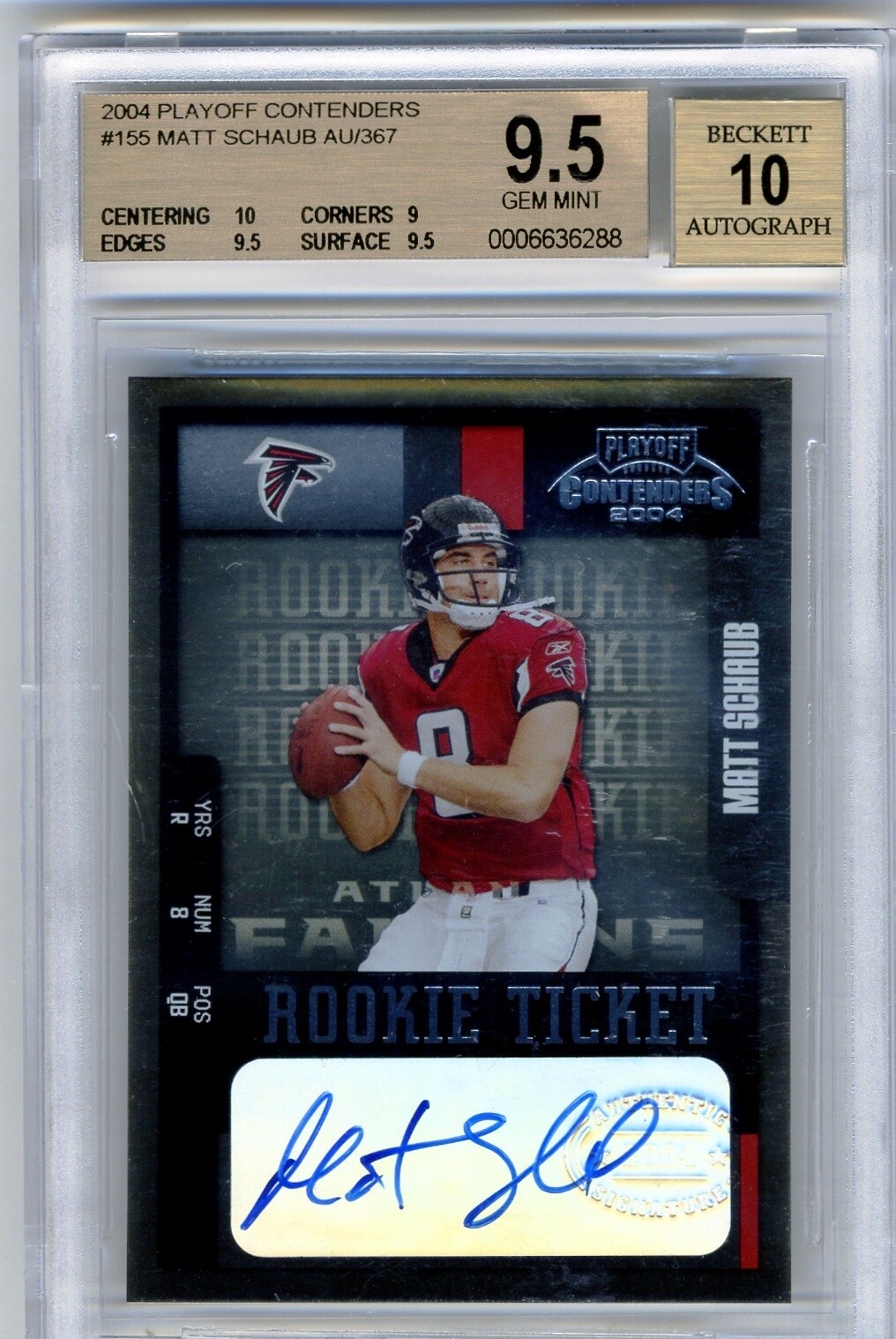 Matt Schaub Playoff Contenders #155 Playoff Ticket