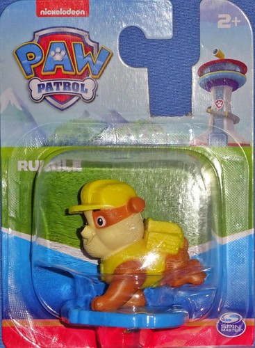 Paw Patrol Rubble Costume kids 3-4-Jumpsuit-lights up-Hat-Pup Pack-Figurine-LOT - Picture 3 of 9