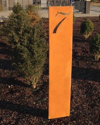 Garten Schild Mit Eigener Wunsch Hausnummer Ga04 Gartenstecker Rost Skulptur