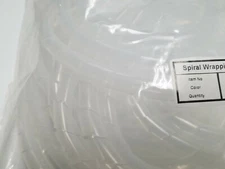 32 FT 3/8"  Clear Expandable Wire Cable Sleeving Sheathing Spiral Loom USA