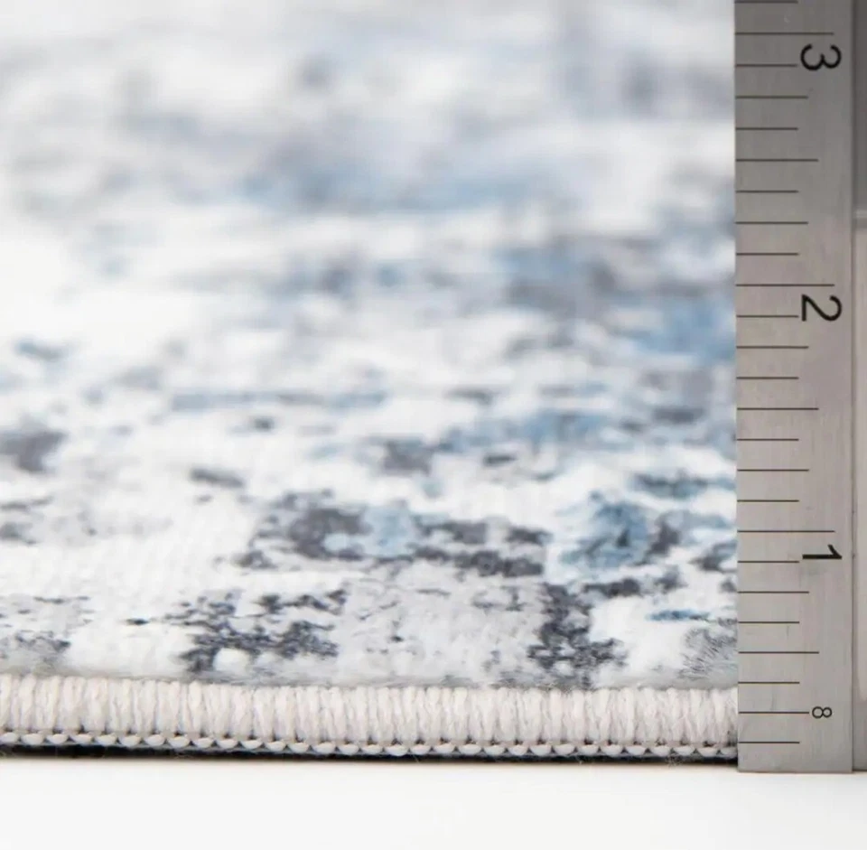 Adare Blue Doormat 2 ft. x 3 ft. Durable Polyester Area Rug by Home Decorators - Image 3 of 4