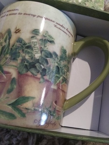 Lang Love Hope Faith Mug, Sanctuary & Fern Ceramic Coffee Mug Cup 14-ounce - Picture 3 of 5