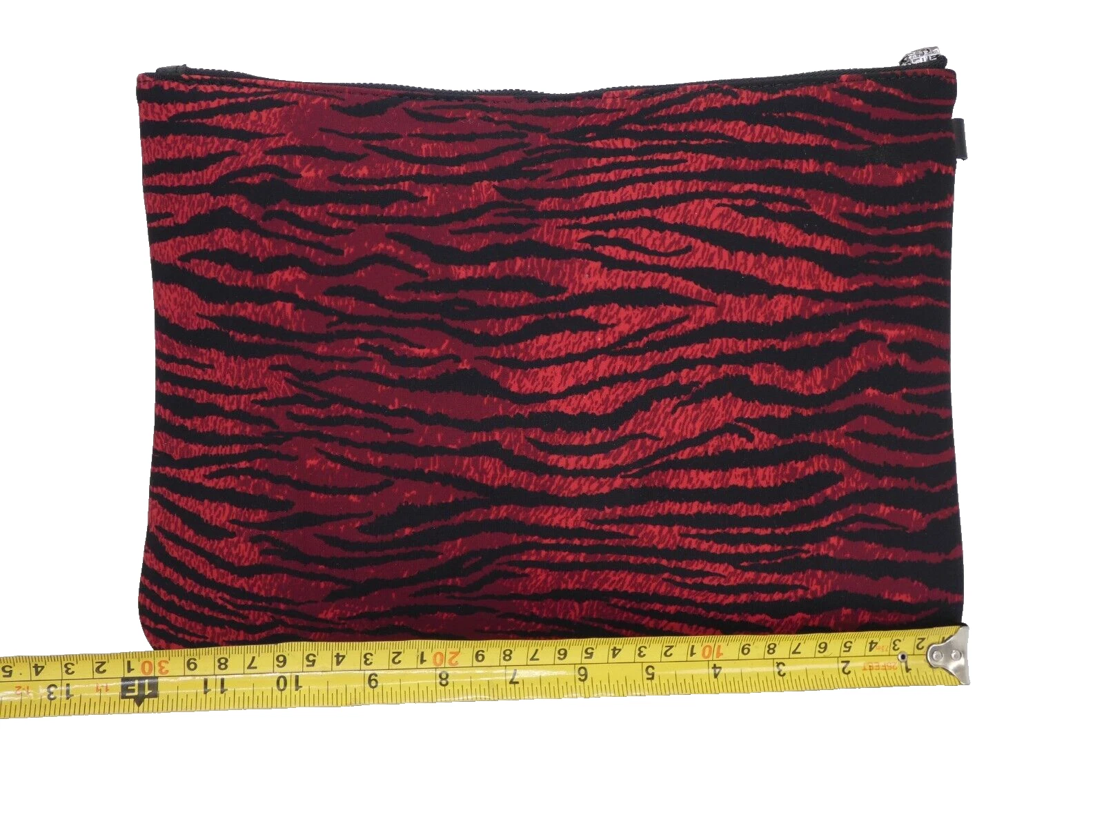H&M Kenzo HM Pochette Scuba Neoprene Rosso Animale Stampa Tigre Logo Applique