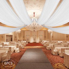 Ceiling Draping Sheer Voile Chiffon Backdrop Wall Divider Drape Panel Wedding