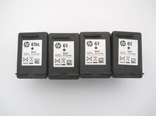 Empty HP 61  HP 61XL  Black Ink Cartridges Never Refilled Genuine 4 Cartridges