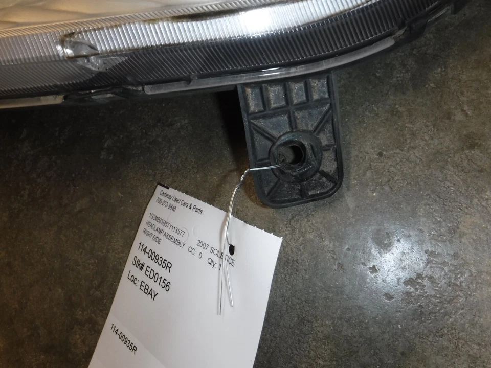 Faro lateral derecho Pontiac Solstice 2007 pasajero OEM RH convertible Foto 4 de 4