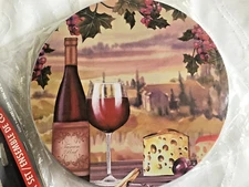 4 Electric Stove Burner Covers RED WINE Decorative 2(8”) and 2(10”) Kitchen 