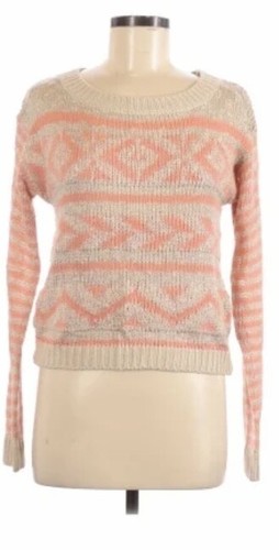 REWIND Cosy Nordic Print Scoopneck Pullover Sweater Size Medium - Picture 6 of 7