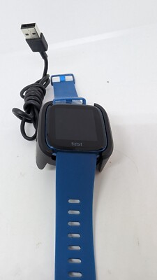 Fitbit Versa Lite Smart Watch Activity Tracker Blue With Charger