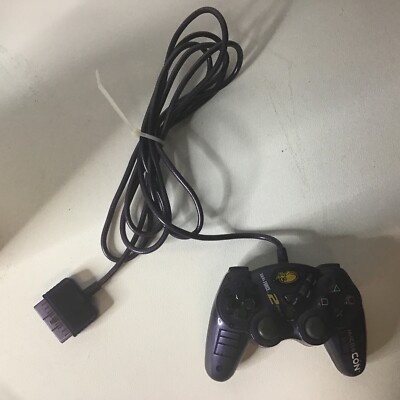 RARE Dual Force 2 Pro Microcon Purple Controller Playstation 2 Hard To Find